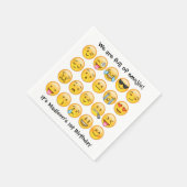 Serviette En Papier Ajouter un nom - Fête d'anniversaire Emoji Personn (Coin)