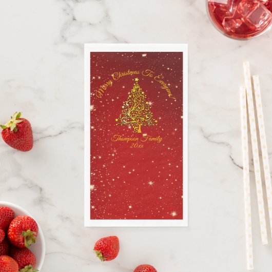 Serviette En Papier Ajouter un nom Jeu de correspondances Noël Arbre r (En situation)
