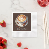 Serviette En Papier Ajouter votre café texte (En situation)