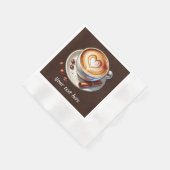 Serviette En Papier Ajouter votre café texte (Coin)