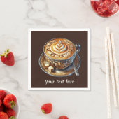 Serviette En Papier Ajouter votre café texte (En situation)