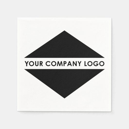 Serviette En Papier Ajouter votre conception | Logo de l'entreprise (Devant)