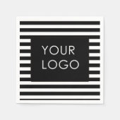 Serviette En Papier Ajouter Votre Logo Entreprise Personnalisable Band (Devant)
