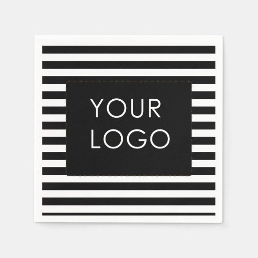 Serviette En Papier Ajouter Votre Logo Entreprise Personnalisable Band (Devant)