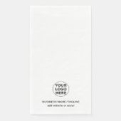 Serviette En Papier Ajouter votre logo et votre texte blanc (Devant)