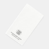 Serviette En Papier Ajouter votre logo et votre texte blanc (Coin)