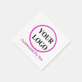SERVIETTE EN PAPIER AJOUTER VOTRE LOGO ICI (Coin)