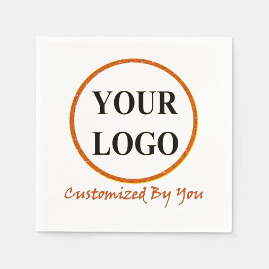 SERVIETTE EN PAPIER AJOUTER VOTRE LOGO ICI (Devant)