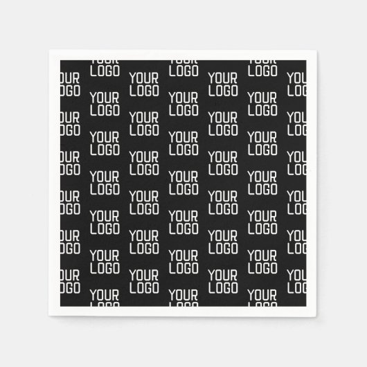 Serviette En Papier Ajouter votre logo Répéter Motif Modèle modifiable (Devant)