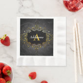 Serviette En Papier Ajouter votre nom et votre initiale (En situation)