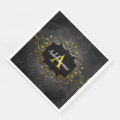 Serviette En Papier Ajouter votre nom et votre initiale (Coin)