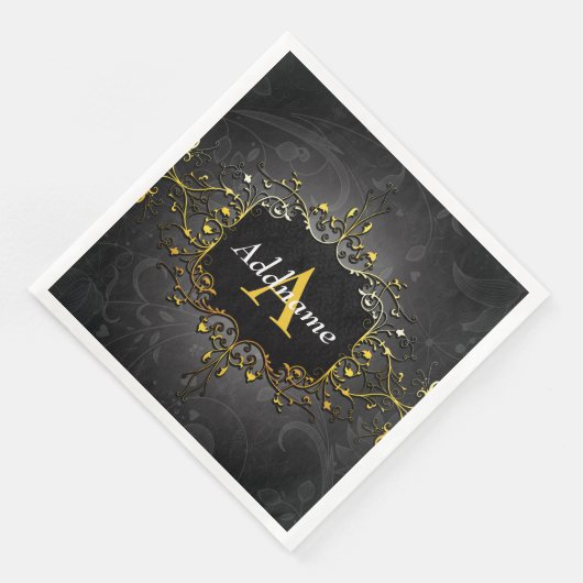 Serviette En Papier Ajouter votre nom et votre initiale (Coin)