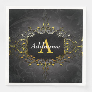 Serviette En Papier Ajouter votre nom et votre initiale