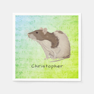 Serviette En Papier Ajouter Votre Nom Rat Design