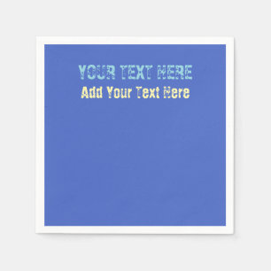 Serviette En Papier Ajouter votre propre texte Slogan minimaliste mode