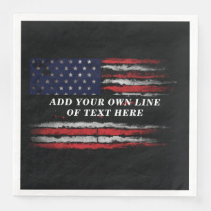 Serviette En Papier Ajouter votre propre texte sur grunge American fla