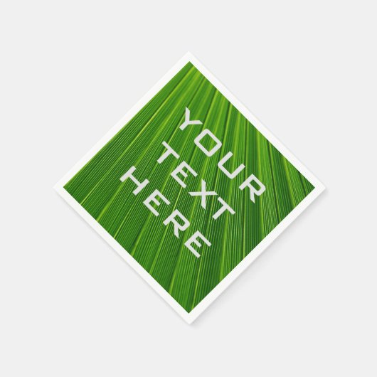 Serviette En Papier Ajouter votre propre texte vert (Coin)