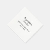 Serviette En Papier ajouter votre texte simple diplôme ajouter le nom  (Coin)