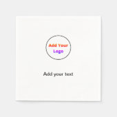 Serviette En Papier ajouter votre texte simple minimum personnalisé aj (Devant)