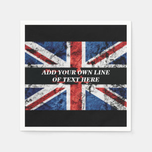 Serviette En Papier Ajouter votre texte sur le drapeau anglais Jeu d'o