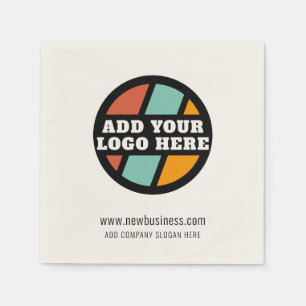 Serviette En Papier Ajoutez le logo de votre entreprise Site web Sloga