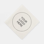Serviette En Papier Ajoutez le texte du logo de votre entreprise Ecru (Coin)