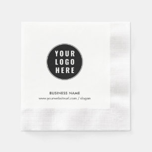 Serviette En Papier Ajoutez votre logo d'entreprise et votre site Web