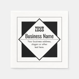Serviette En Papier Ajoutez votre logo modèle personnalisable