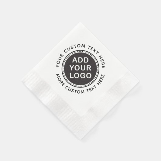 Serviette En Papier Ajoutez votre propre logo personnalisé et votre pr (Coin)