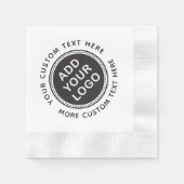 Serviette En Papier Ajoutez votre propre logo personnalisé et votre pr (Devant)