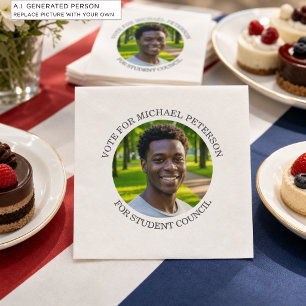 Serviette En Papier Ajoutez votre propre photo et titre de campagne él