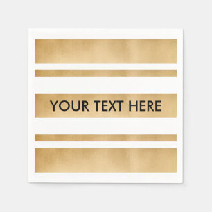 Serviette En Papier Ajoutez votre propre texte personnalisé, des bande