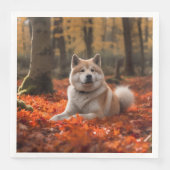Serviette En Papier Akita en automne Feuilles automne s'inspire (Devant)