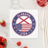 Serviette En Papier Alabama (En situation)