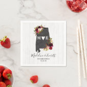 Serviette En Papier Alabama State Destination Russe Mariage Monogramme (En situation)
