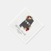 Serviette En Papier Alabama State Destination Russe Mariage Monogramme (Coin)