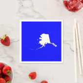 Serviette En Papier Alaska bleu et blanc (En situation)