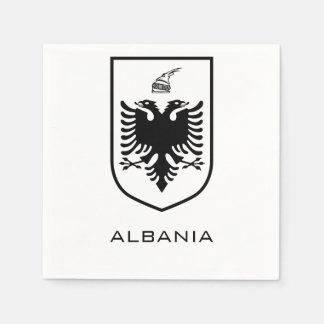 Serviette En Papier Albanian National Coat of Arms Heritage Ink