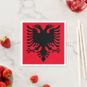 Serviette En Papier Albanie Naples à aigle double (En situation)