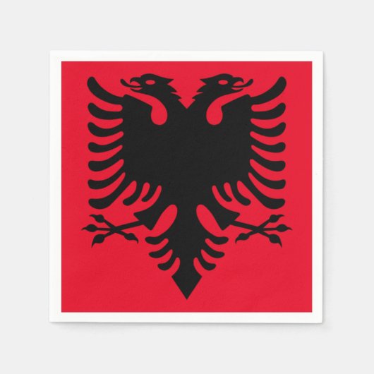 Serviette En Papier Albanie Naples à aigle double (Devant)