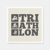 Serviette En Papier Albâtre ・ Triathlon Motivation Party (Devant)