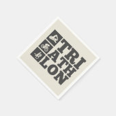 Serviette En Papier Albâtre ・ Triathlon Motivation Party (Coin)