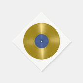 Serviette En Papier Album Gold Vinyl Record (Coin)