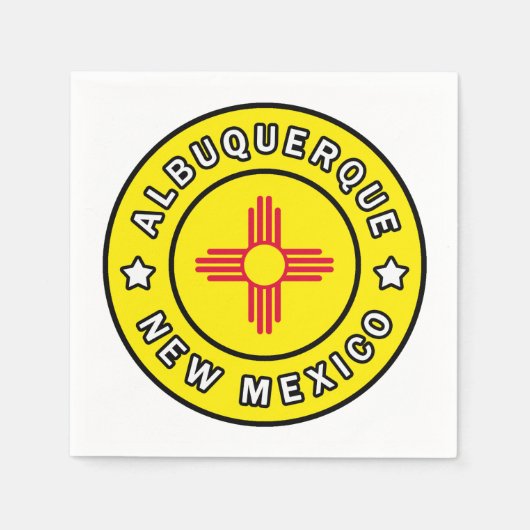 Serviette En Papier Albuquerque Nouveau-Mexique (Devant)