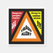 Serviette En Papier Alerte de fraude (Devant)