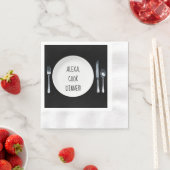 Serviette En Papier Alexa Command à cuisiner le dîner dans l'assiette (En situation)