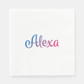 Serviette En Papier Alexa Stylish Cursive (Devant)