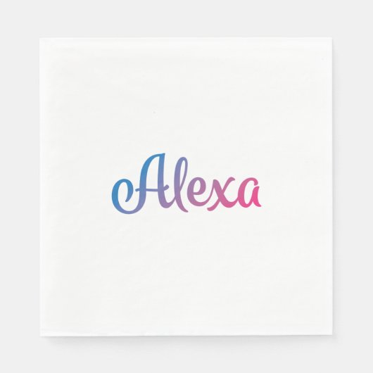 Serviette En Papier Alexa Stylish Cursive (Devant)