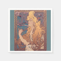 Alfonse Mucha Job Art Nouveau femme