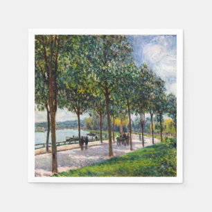 Serviette En Papier Alfred Sisley - Allée de châtaigniers